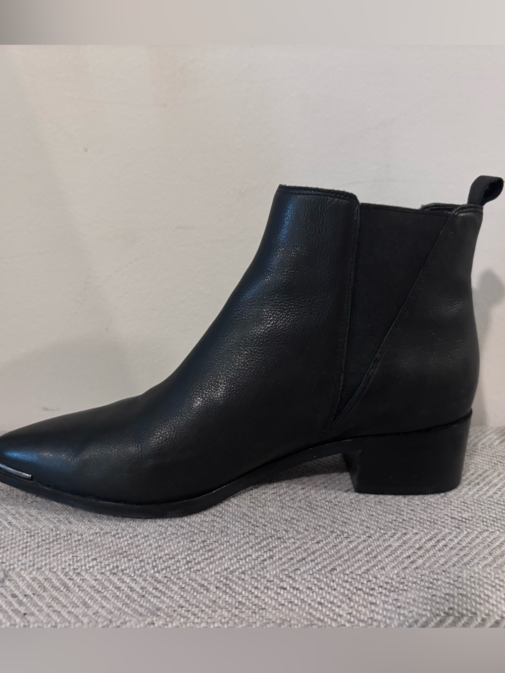 Vince Camuto Black Pointed Toe Ankle Booties - Picture 8 of 13